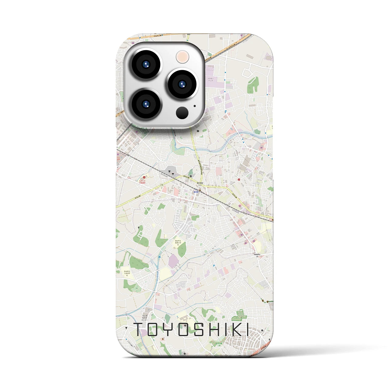 【豊四季】地図柄iPhoneケース（バックカバータイプ・ナチュラル）iPhone 13 Pro 用