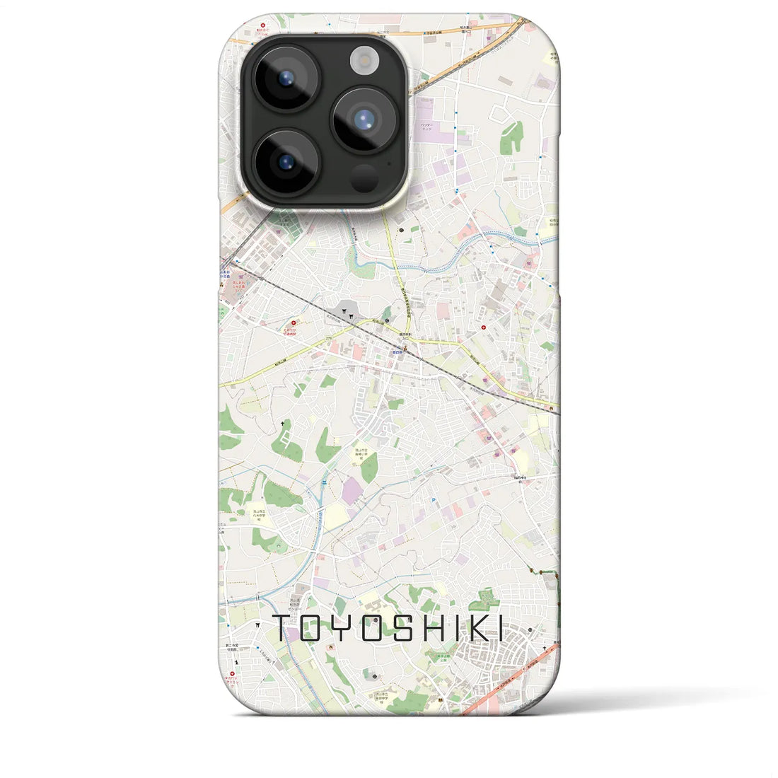 【豊四季】地図柄iPhoneケース（バックカバータイプ・ナチュラル）iPhone 15 Pro Max 用