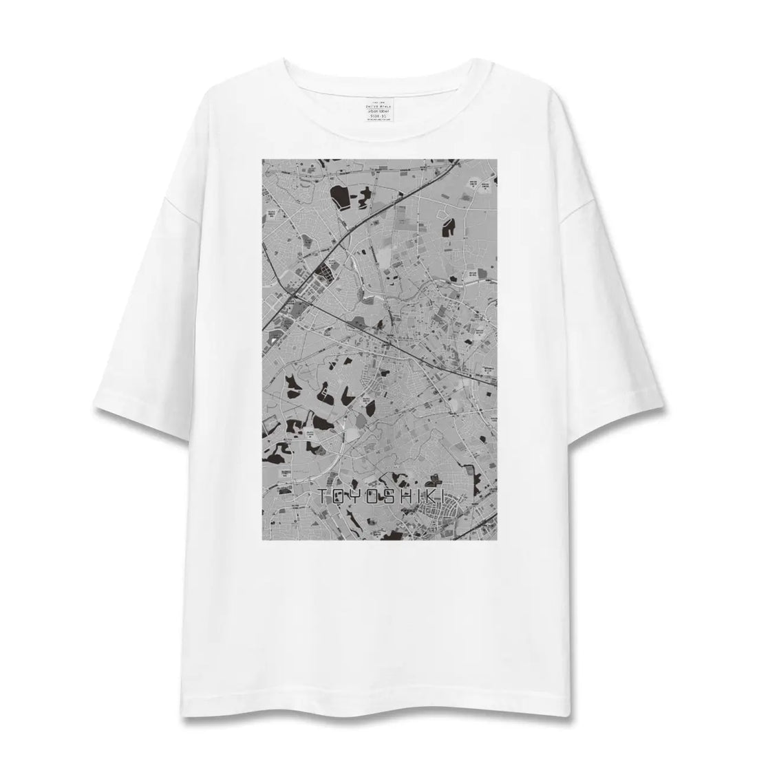 【豊四季(千葉県)】地図柄ビッグシルエットTシャツ