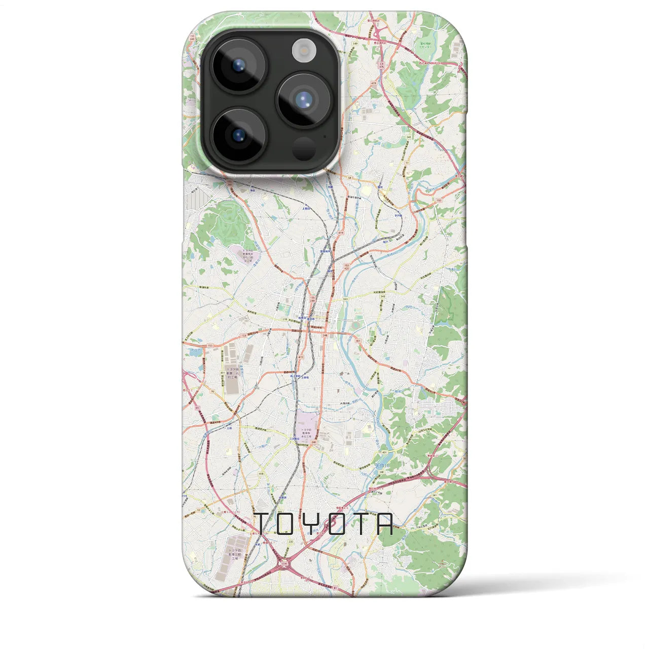 【豊田（愛知県）】地図柄iPhoneケース（バックカバータイプ・ナチュラル）iPhone 15 Pro Max 用