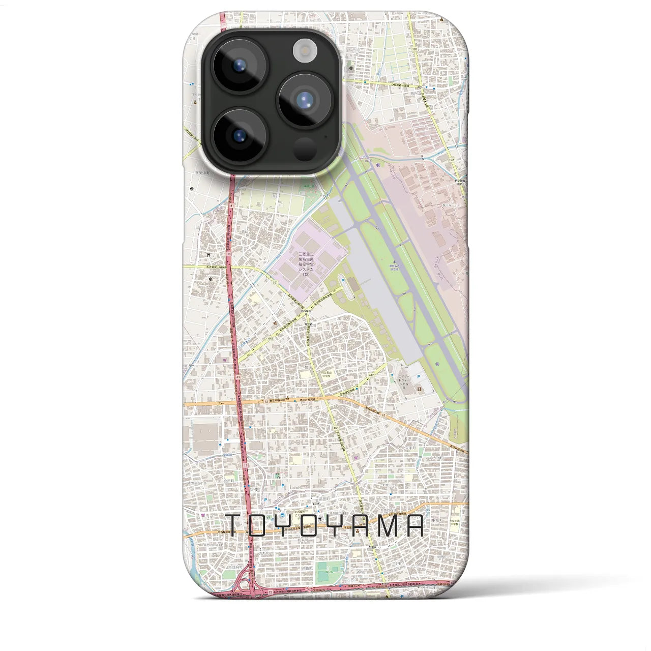 【豊山】地図柄iPhoneケース（バックカバータイプ・ナチュラル）iPhone 15 Pro Max 用