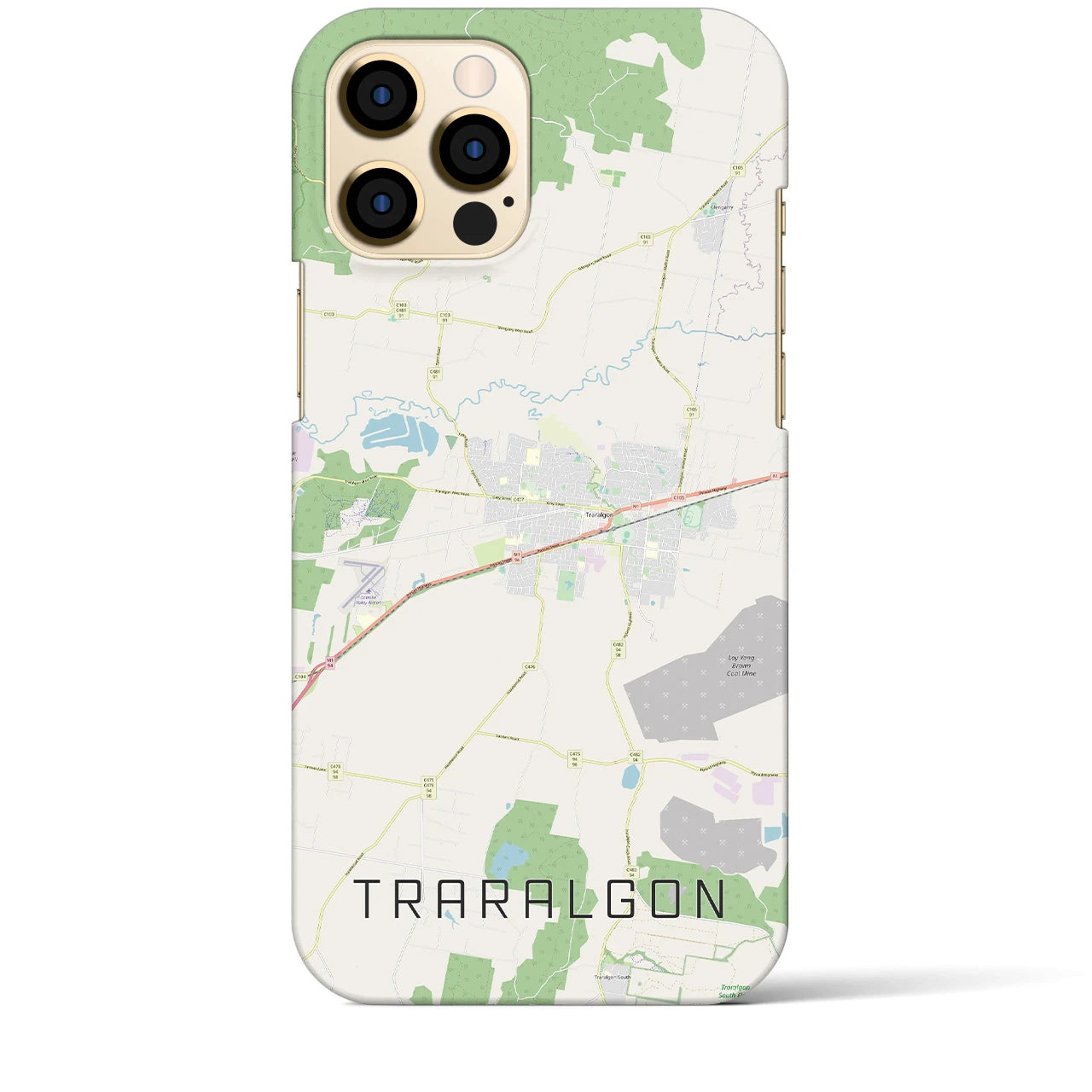 【トララルゴン】地図柄iPhoneケース（バックカバータイプ・ナチュラル）iPhone 12 Pro Max 用