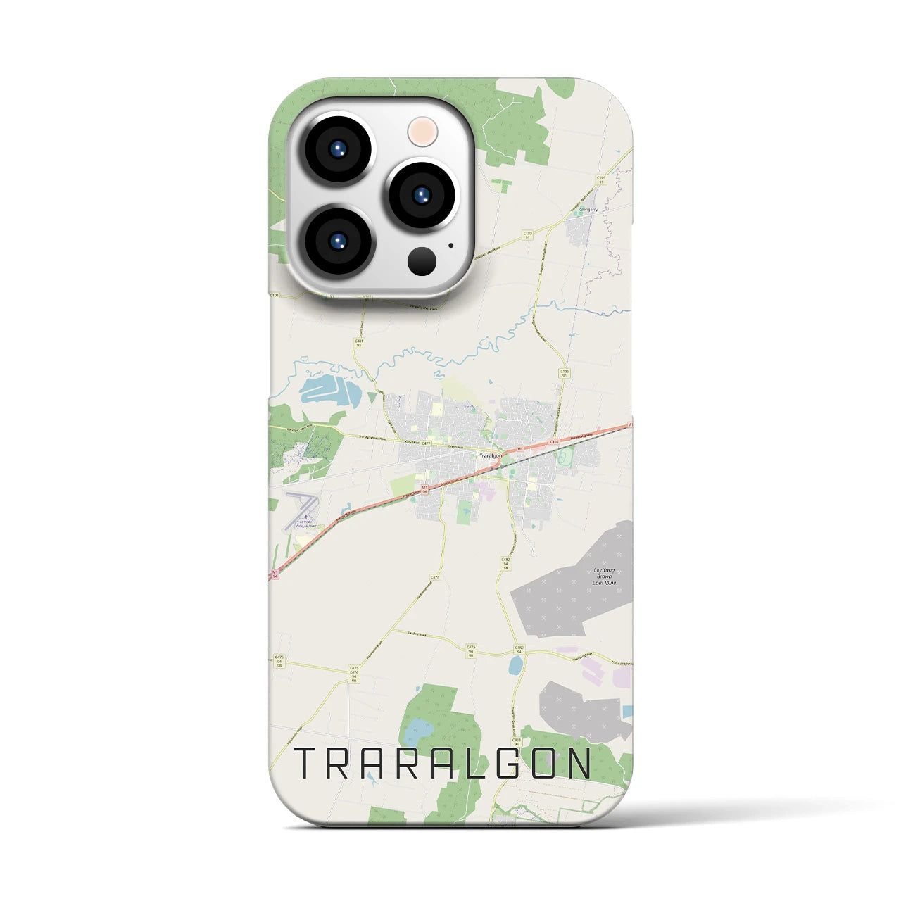 【トララルゴン】地図柄iPhoneケース（バックカバータイプ・ナチュラル）iPhone 13 Pro 用