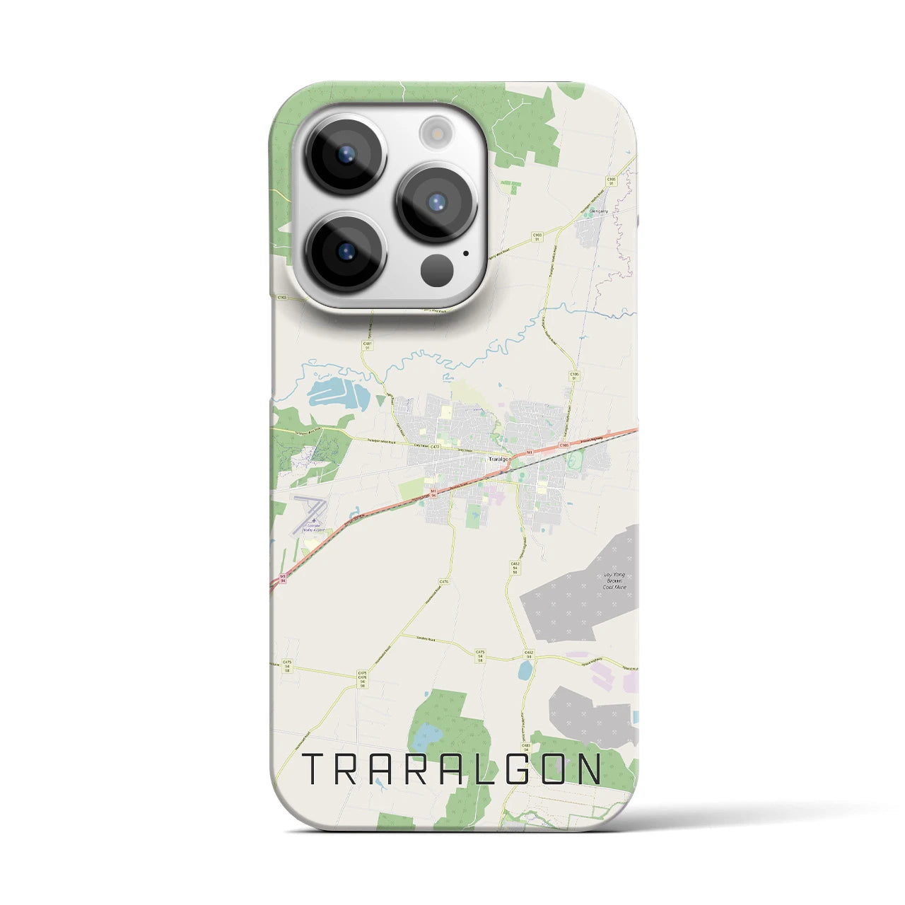 【トララルゴン】地図柄iPhoneケース（バックカバータイプ・ナチュラル）iPhone 14 Pro 用