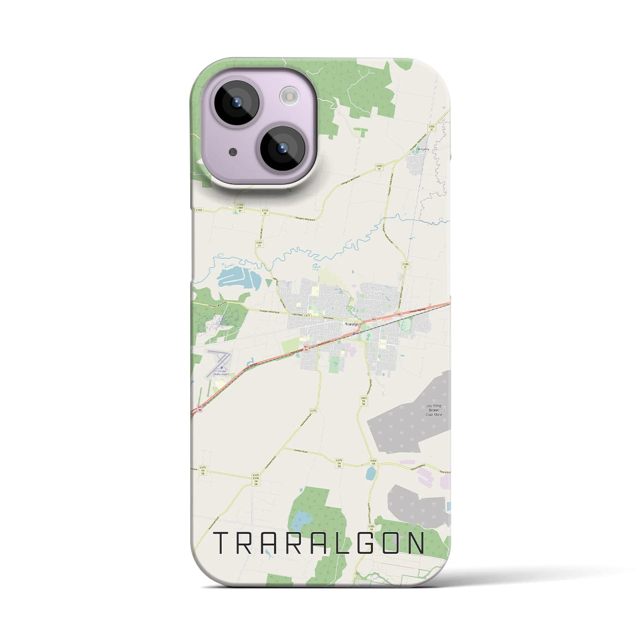 【トララルゴン】地図柄iPhoneケース（バックカバータイプ・ナチュラル）iPhone 14 用