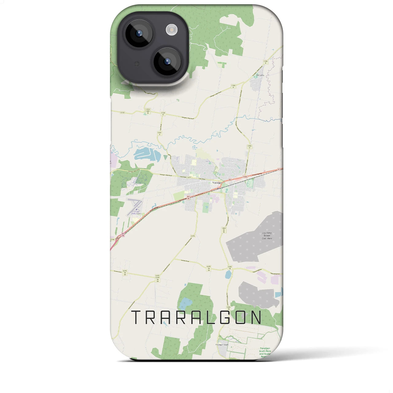 【トララルゴン】地図柄iPhoneケース（バックカバータイプ・ナチュラル）iPhone 14 Plus 用