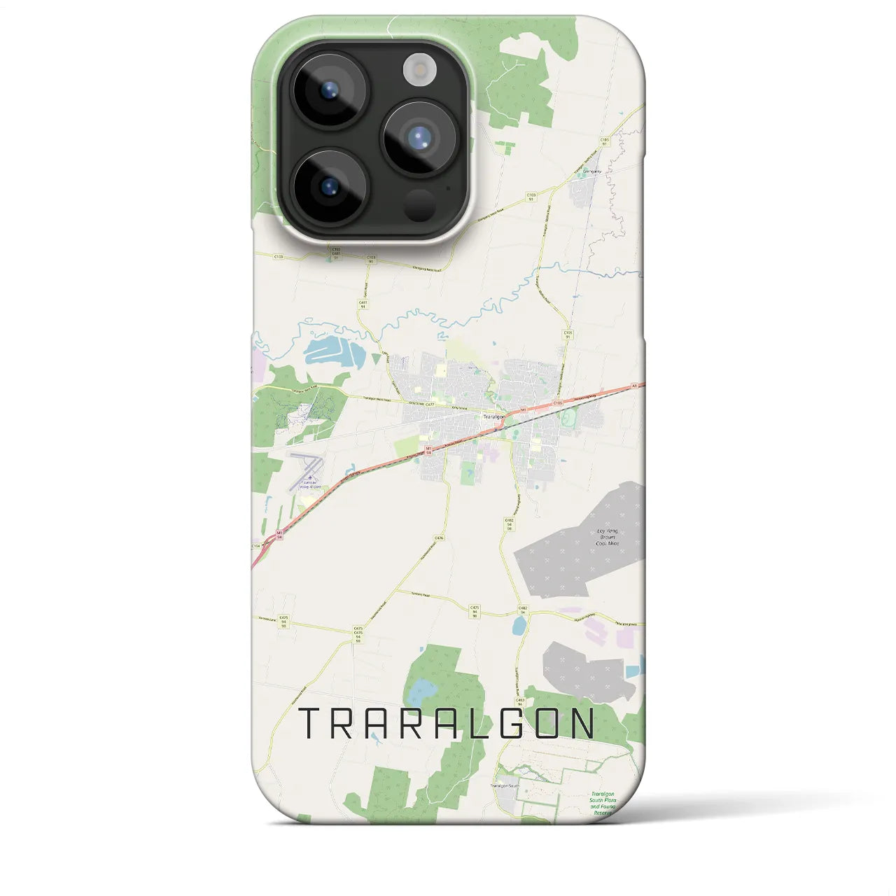 【トララルゴン】地図柄iPhoneケース（バックカバータイプ・ナチュラル）iPhone 15 Pro Max 用