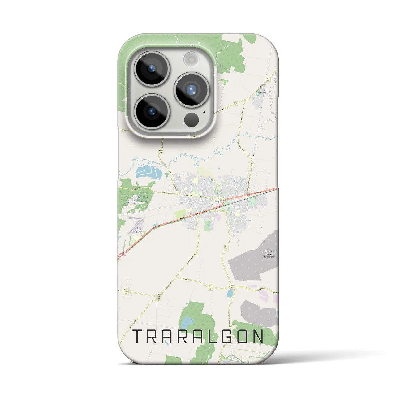 【トララルゴン】地図柄iPhoneケース（バックカバータイプ・ナチュラル）iPhone 15 Pro 用