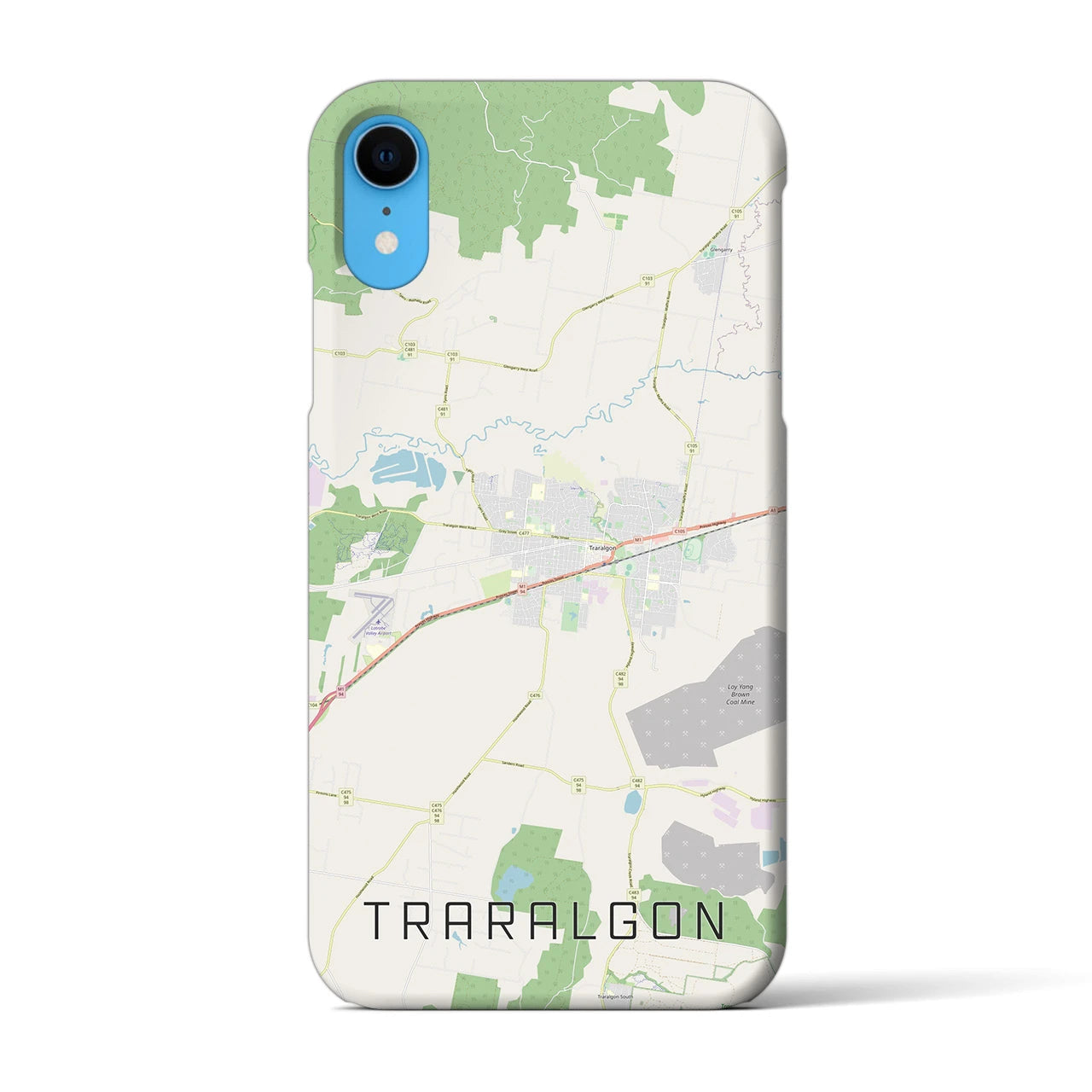 【トララルゴン】地図柄iPhoneケース（バックカバータイプ・ナチュラル）iPhone XR 用