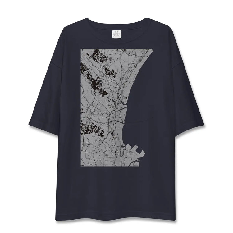 【津（三重県）】地図柄ビッグシルエットTシャツ