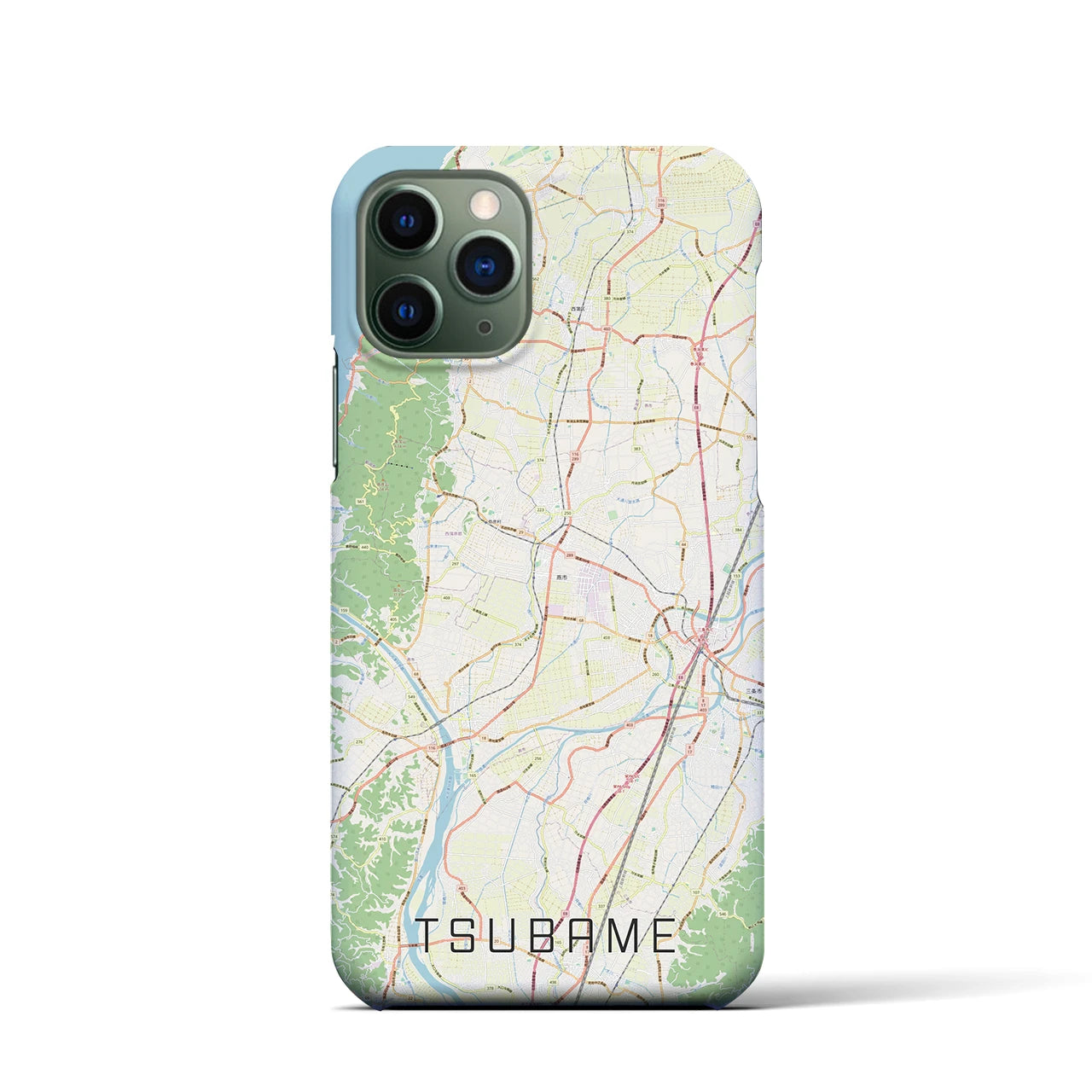 【燕】地図柄iPhoneケース（バックカバータイプ・ナチュラル）iPhone 11 Pro 用