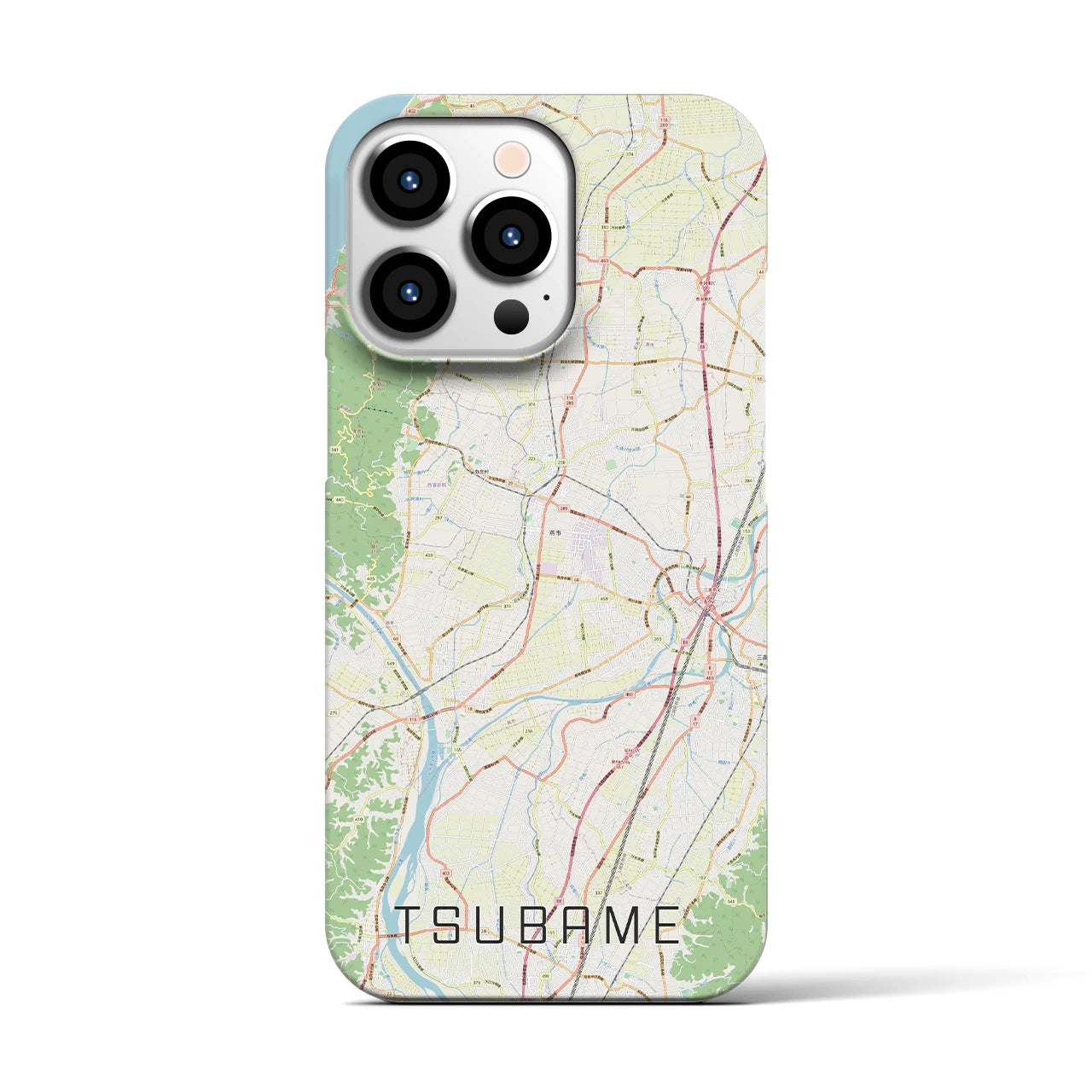 【燕】地図柄iPhoneケース（バックカバータイプ・ナチュラル）iPhone 13 Pro 用