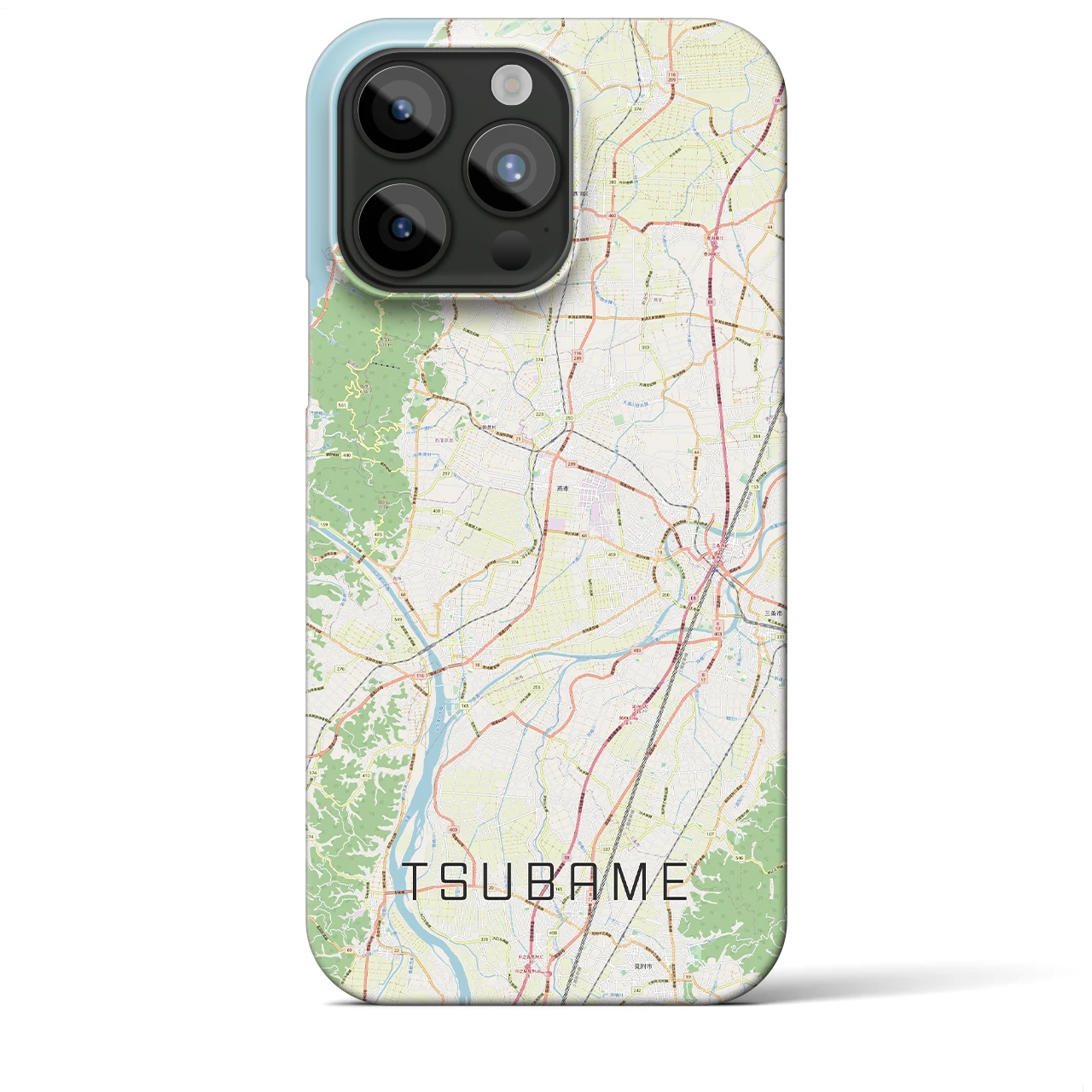 【燕】地図柄iPhoneケース（バックカバータイプ・ナチュラル）iPhone 15 Pro Max 用