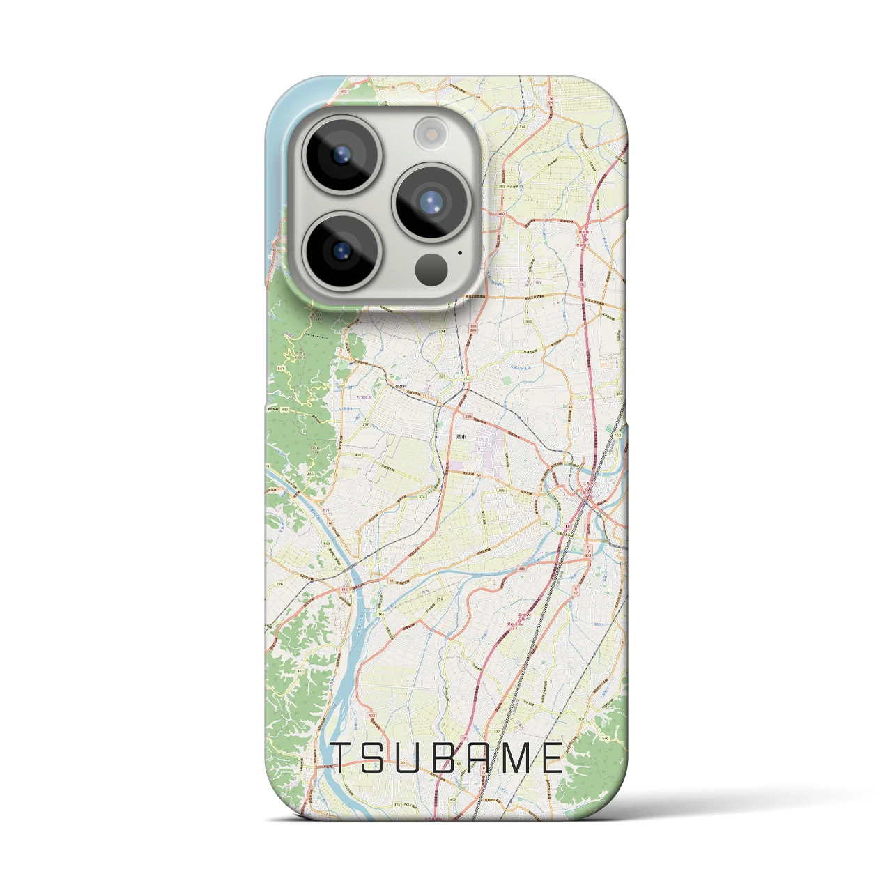 【燕】地図柄iPhoneケース（バックカバータイプ・ナチュラル）iPhone 15 Pro 用
