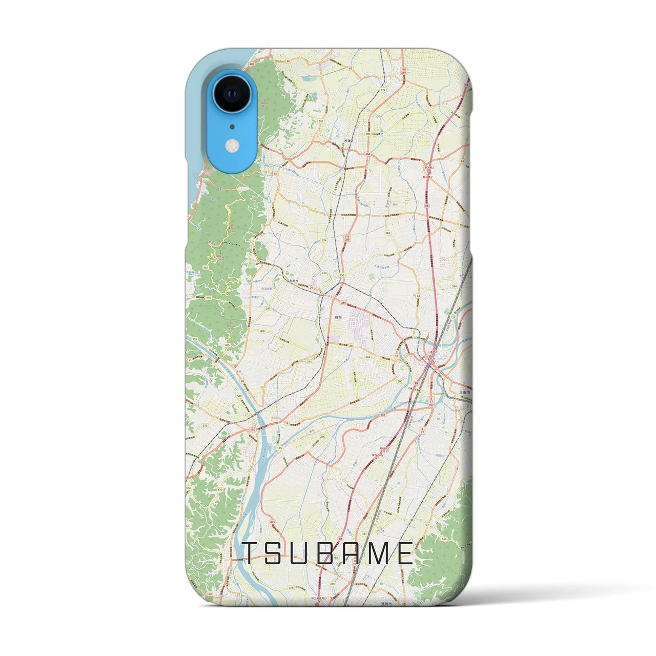 【燕】地図柄iPhoneケース（バックカバータイプ・ナチュラル）iPhone XR 用
