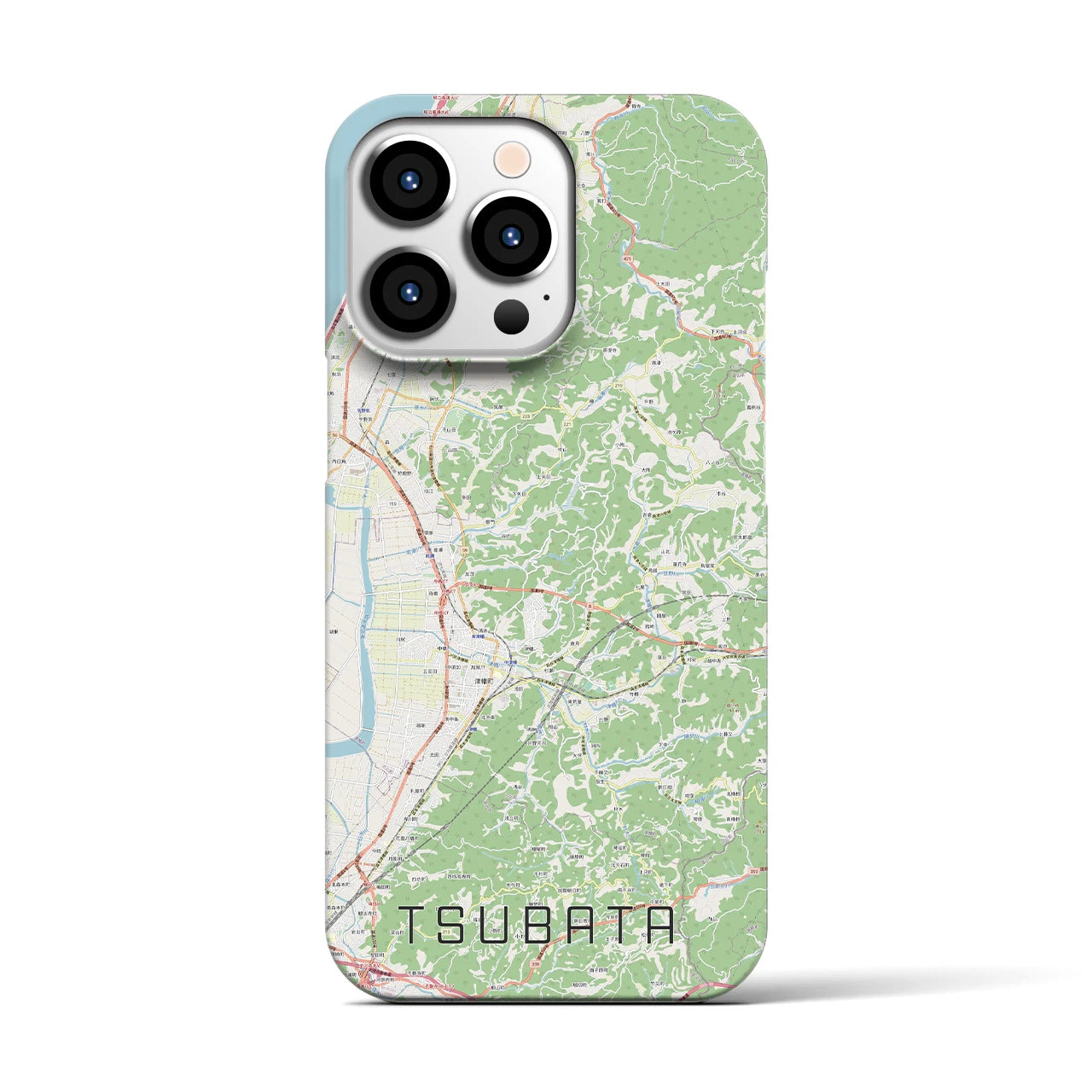 【津幡】地図柄iPhoneケース（バックカバータイプ・ナチュラル）iPhone 13 Pro 用