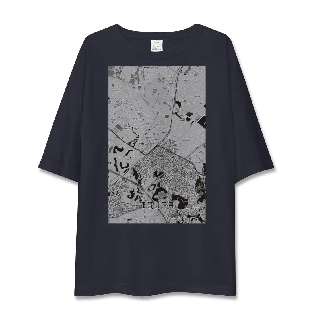 【都賀（千葉県）】地図柄ビッグシルエットTシャツ