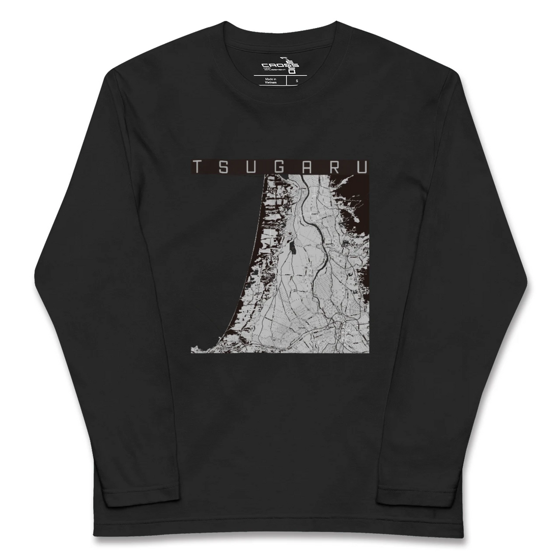 【つがる(青森県)】地図柄ロングスリーブTシャツ