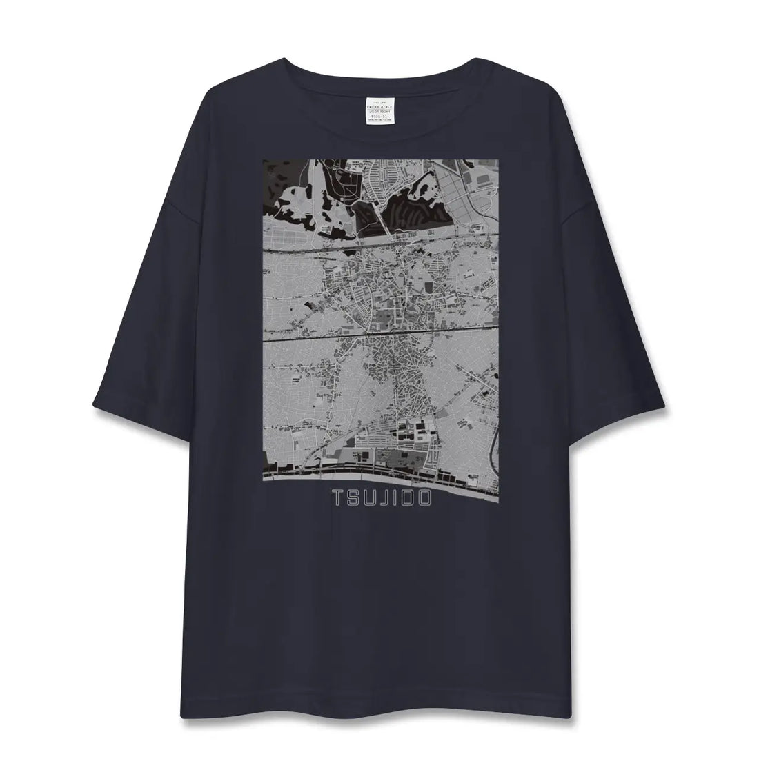 【辻堂(神奈川県)】地図柄ビッグシルエットTシャツ