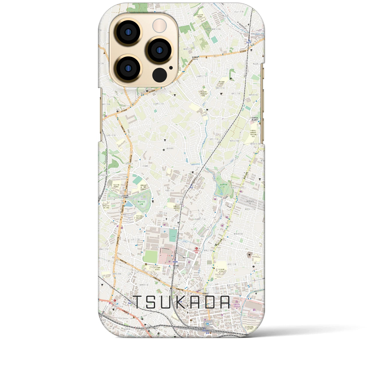 【塚田】地図柄iPhoneケース（バックカバータイプ・ナチュラル）iPhone 12 Pro Max 用
