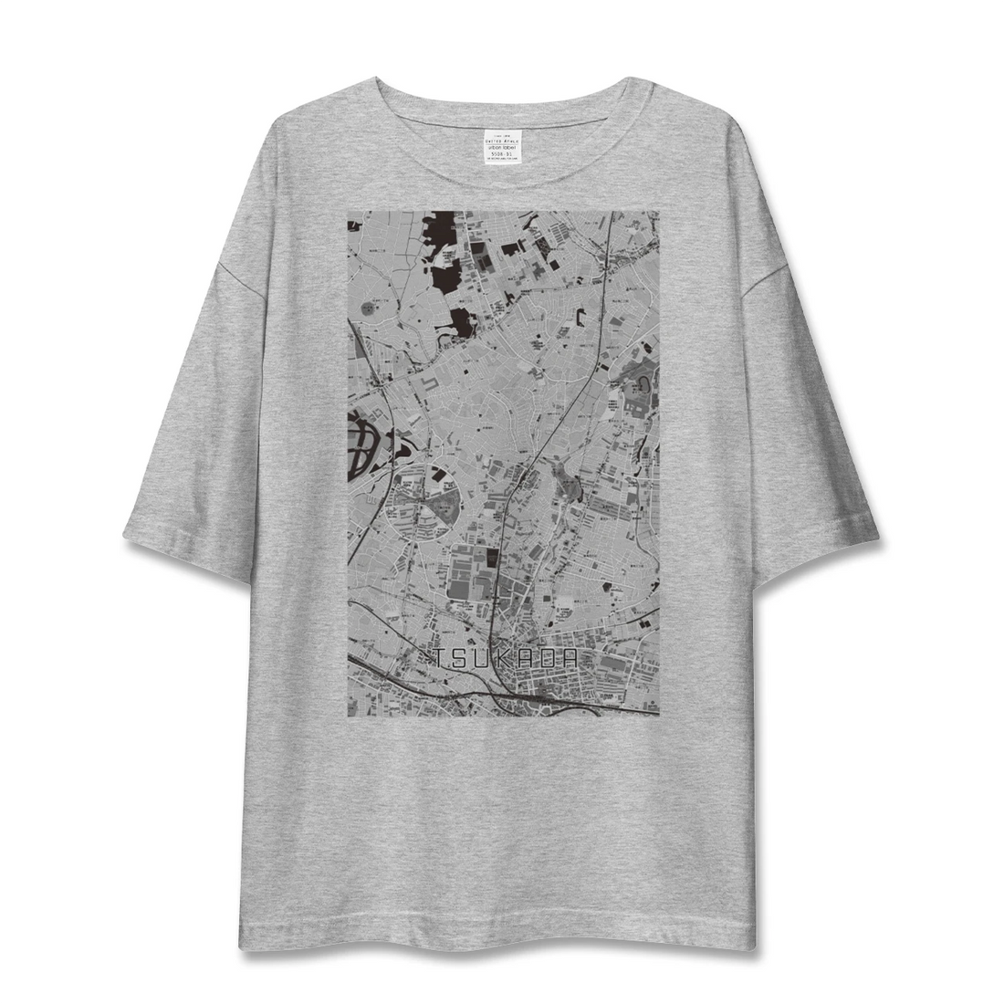 【塚田(千葉県)】地図柄ビッグシルエットTシャツ