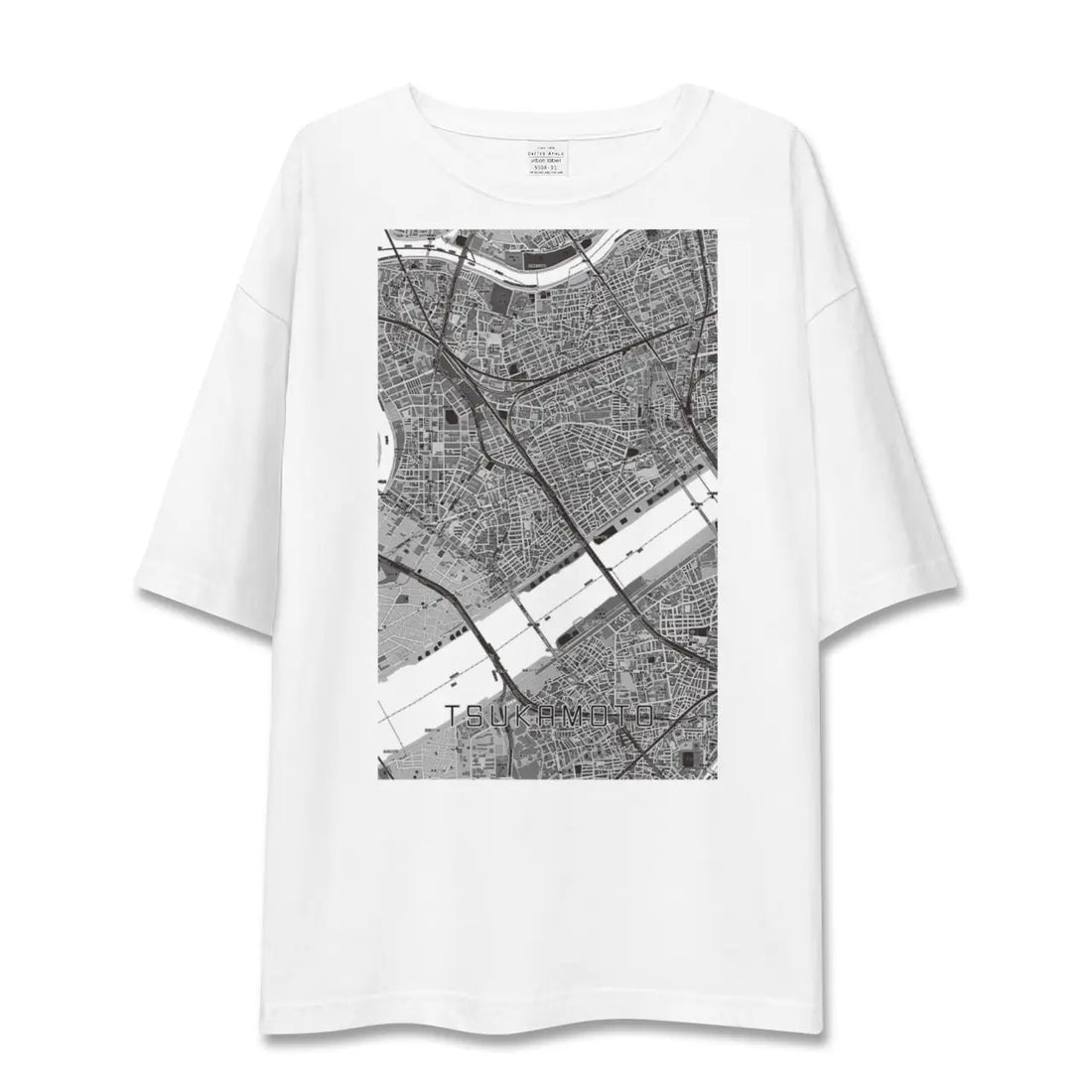 【塚本（大阪府）】地図柄ビッグシルエットTシャツ