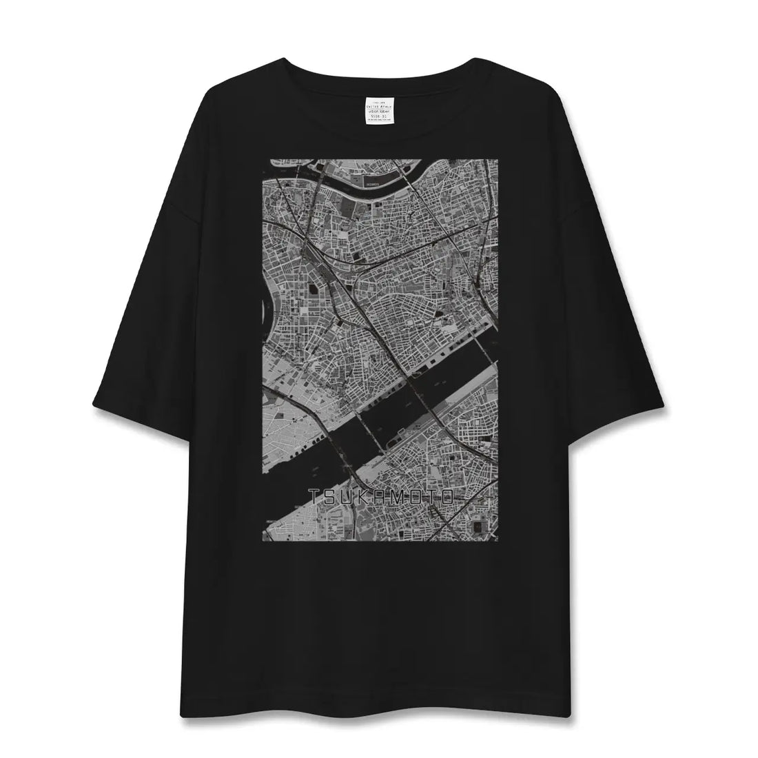 【塚本（大阪府）】地図柄ビッグシルエットTシャツ