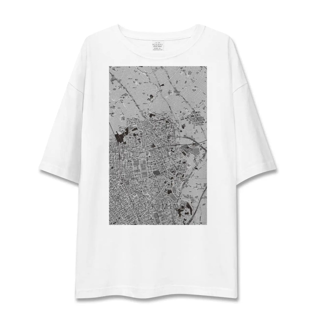 【つきみ野（神奈川県）】地図柄ビッグシルエットTシャツ