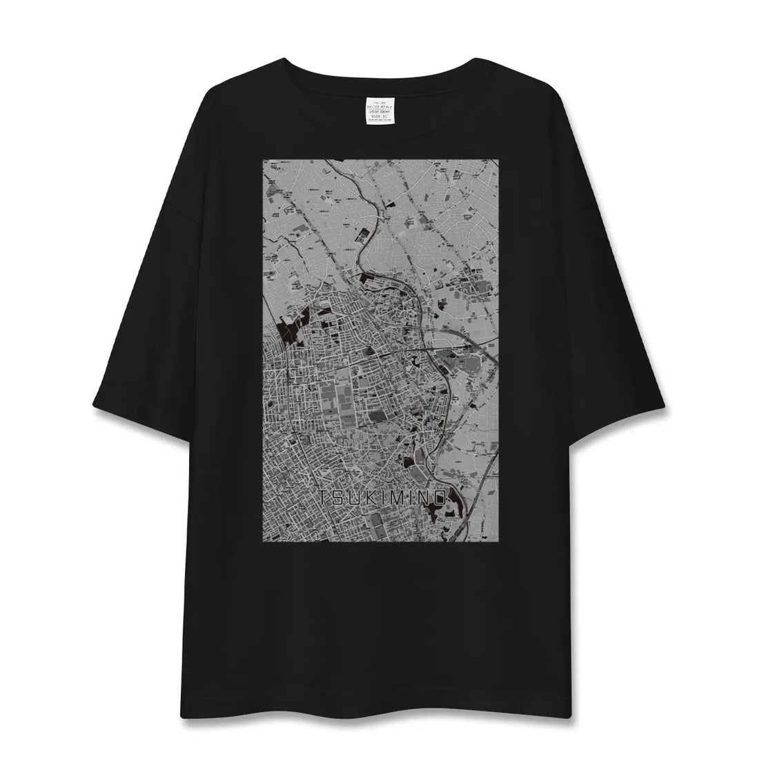 【つきみ野（神奈川県）】地図柄ビッグシルエットTシャツ