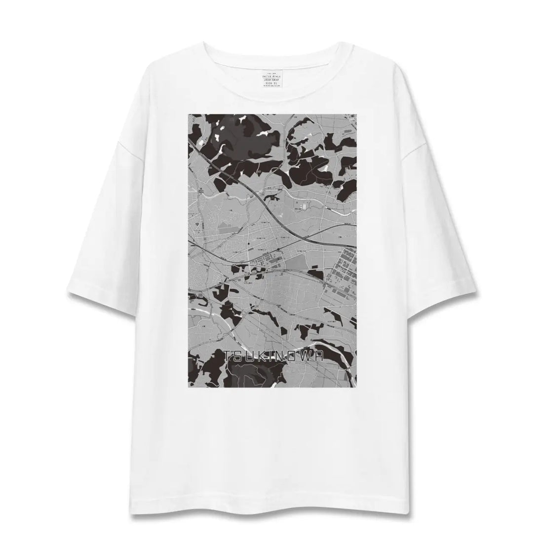 【つきのわ(埼玉県)】地図柄ビッグシルエットTシャツ