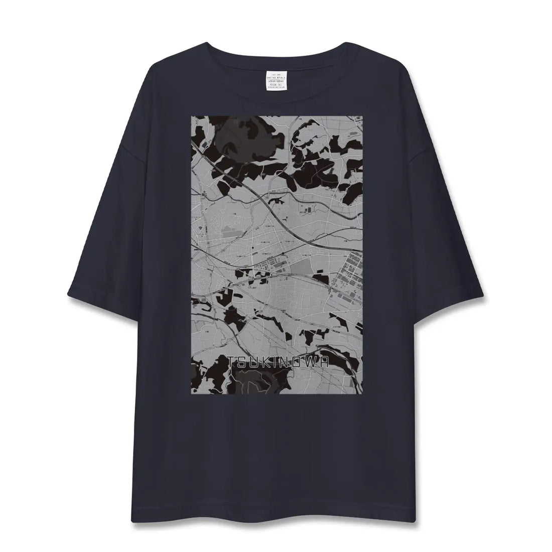 【つきのわ（埼玉県）】地図柄ビッグシルエットTシャツ