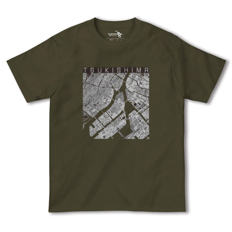 【月島（東京都）】地図柄ヘビーウェイトTシャツ