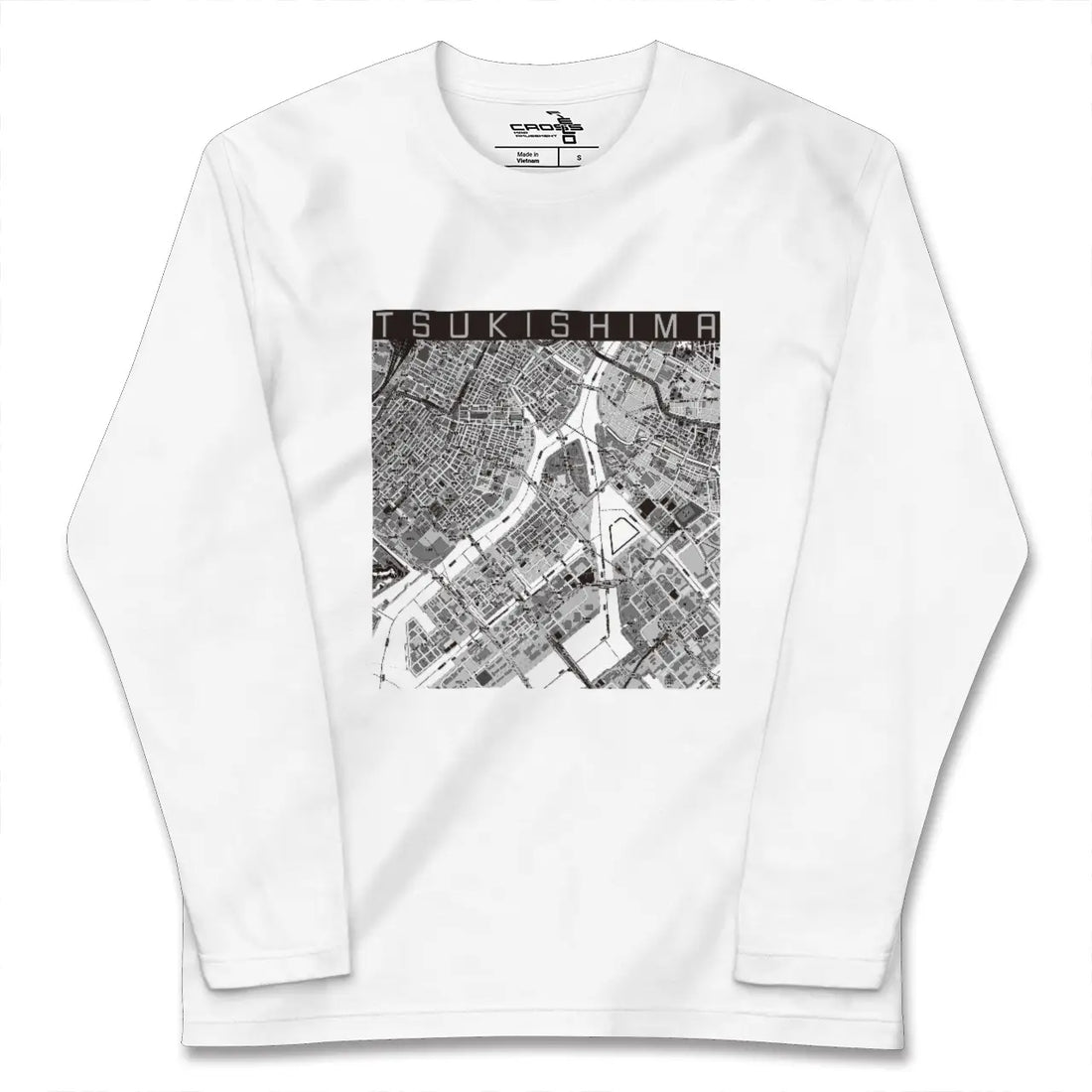 【月島(東京都)】地図柄ロングスリーブTシャツ