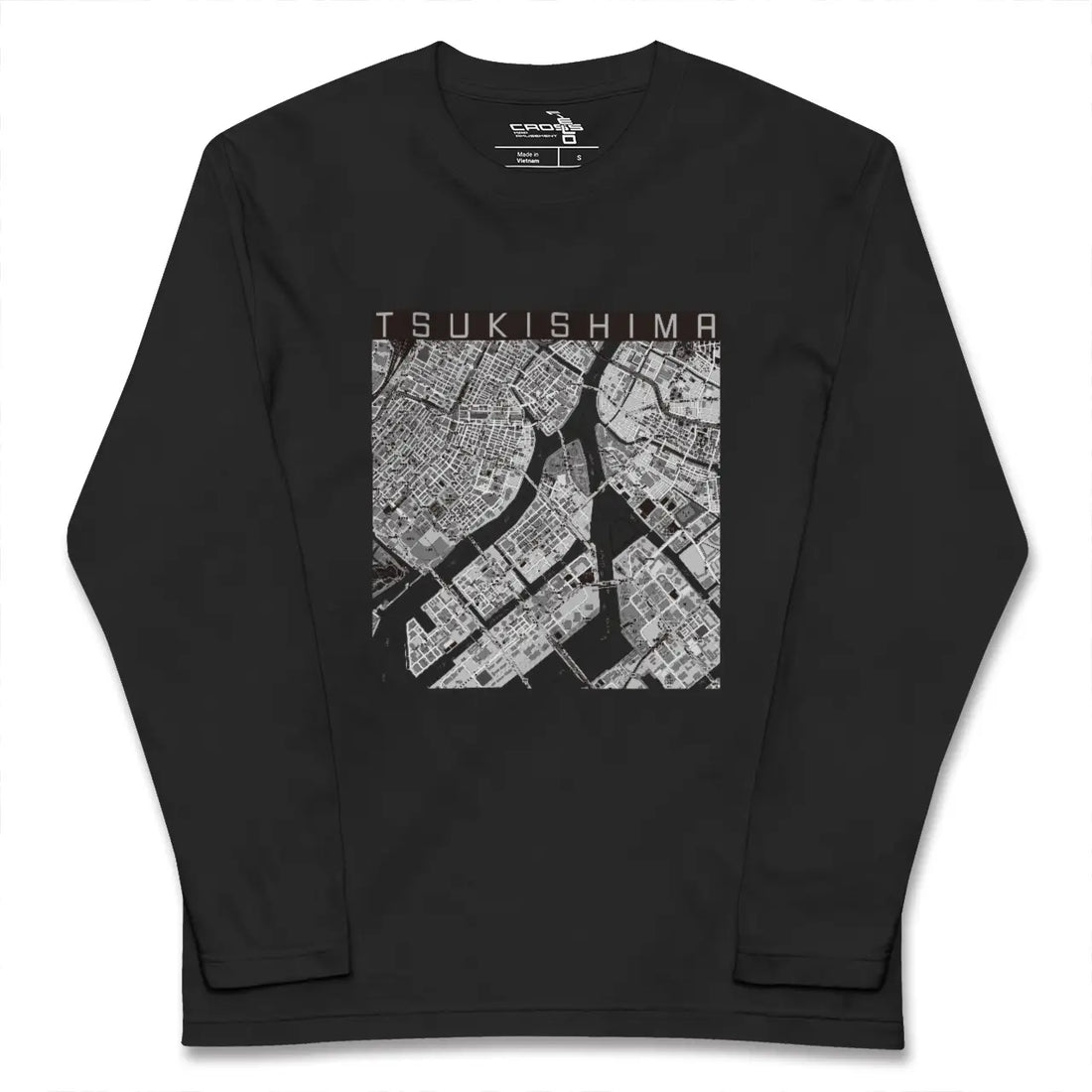 【月島(東京都)】地図柄ロングスリーブTシャツ