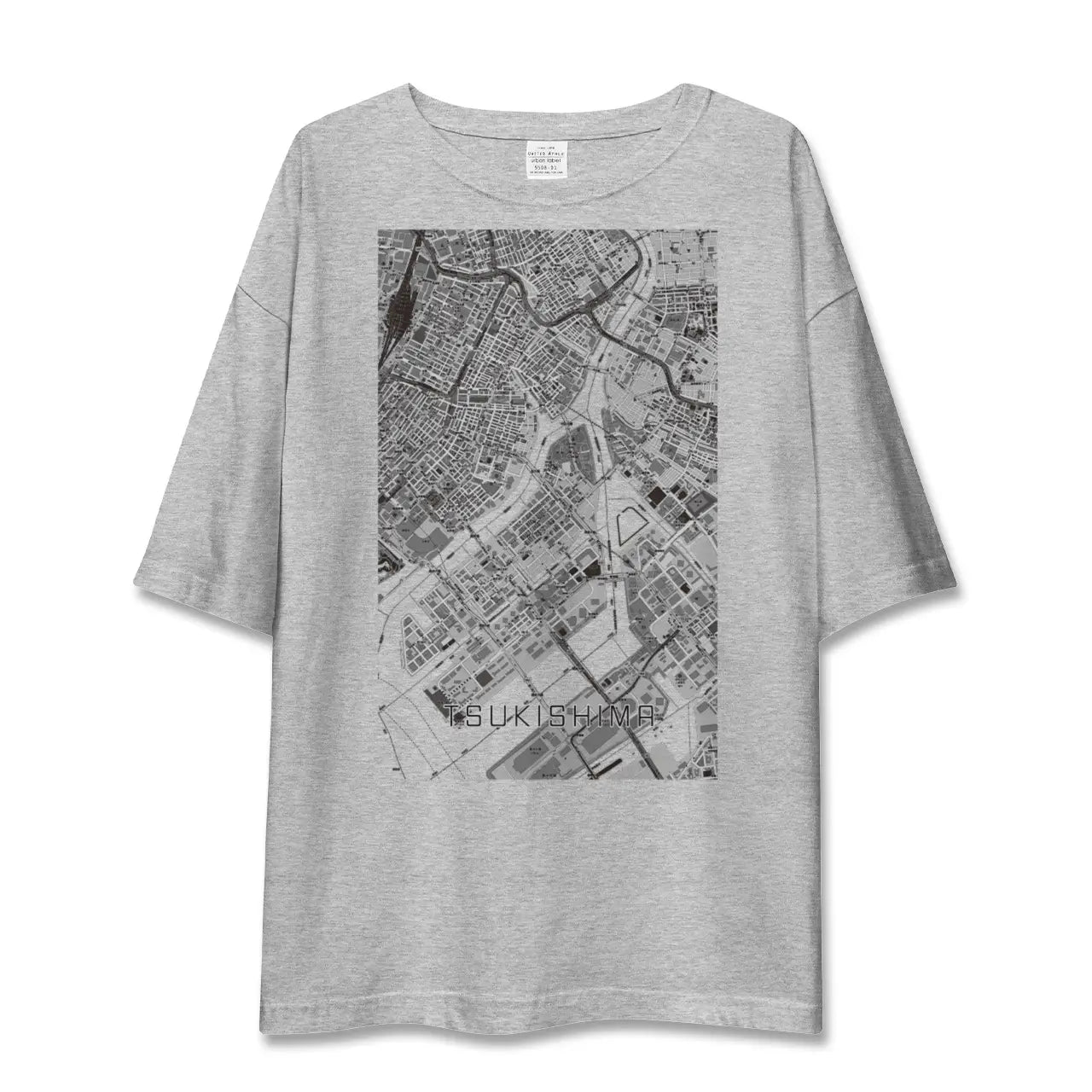 【月島（東京都）】地図柄ビッグシルエットTシャツ