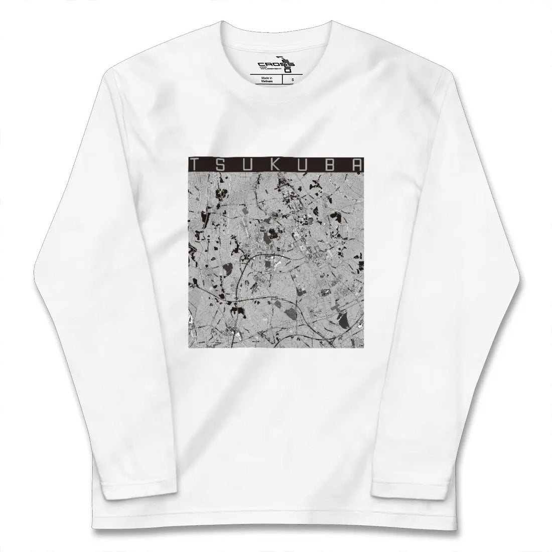 【つくば(茨城県)】地図柄ロングスリーブTシャツ