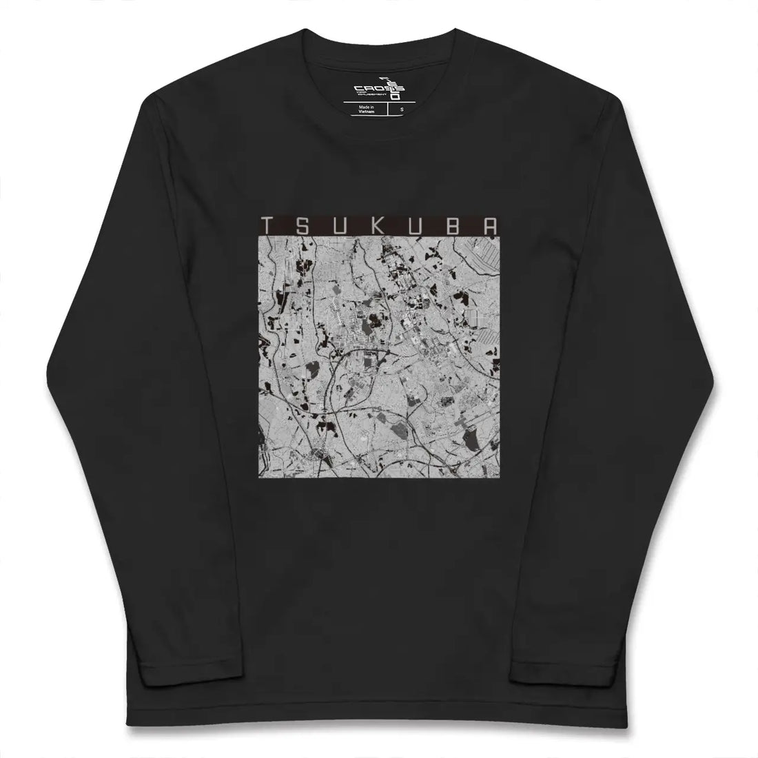 【つくば(茨城県)】地図柄ロングスリーブTシャツ