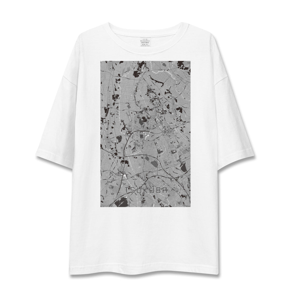 【つくば（茨城県）】地図柄ビッグシルエットTシャツ