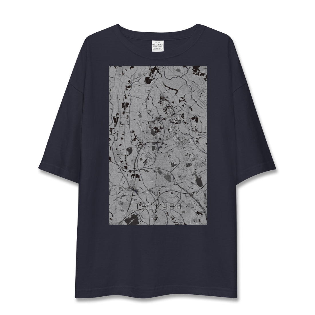 【つくば（茨城県）】地図柄ビッグシルエットTシャツ