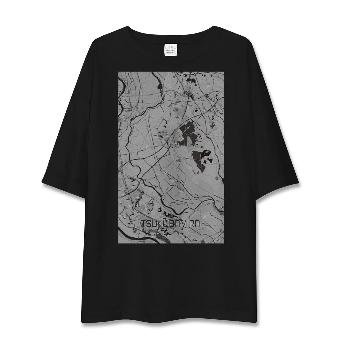【つくばみらい(茨城県)】地図柄ビッグシルエットTシャツ