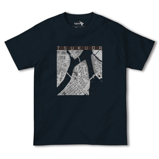 【佃（東京都）】地図柄ヘビーウェイトTシャツ