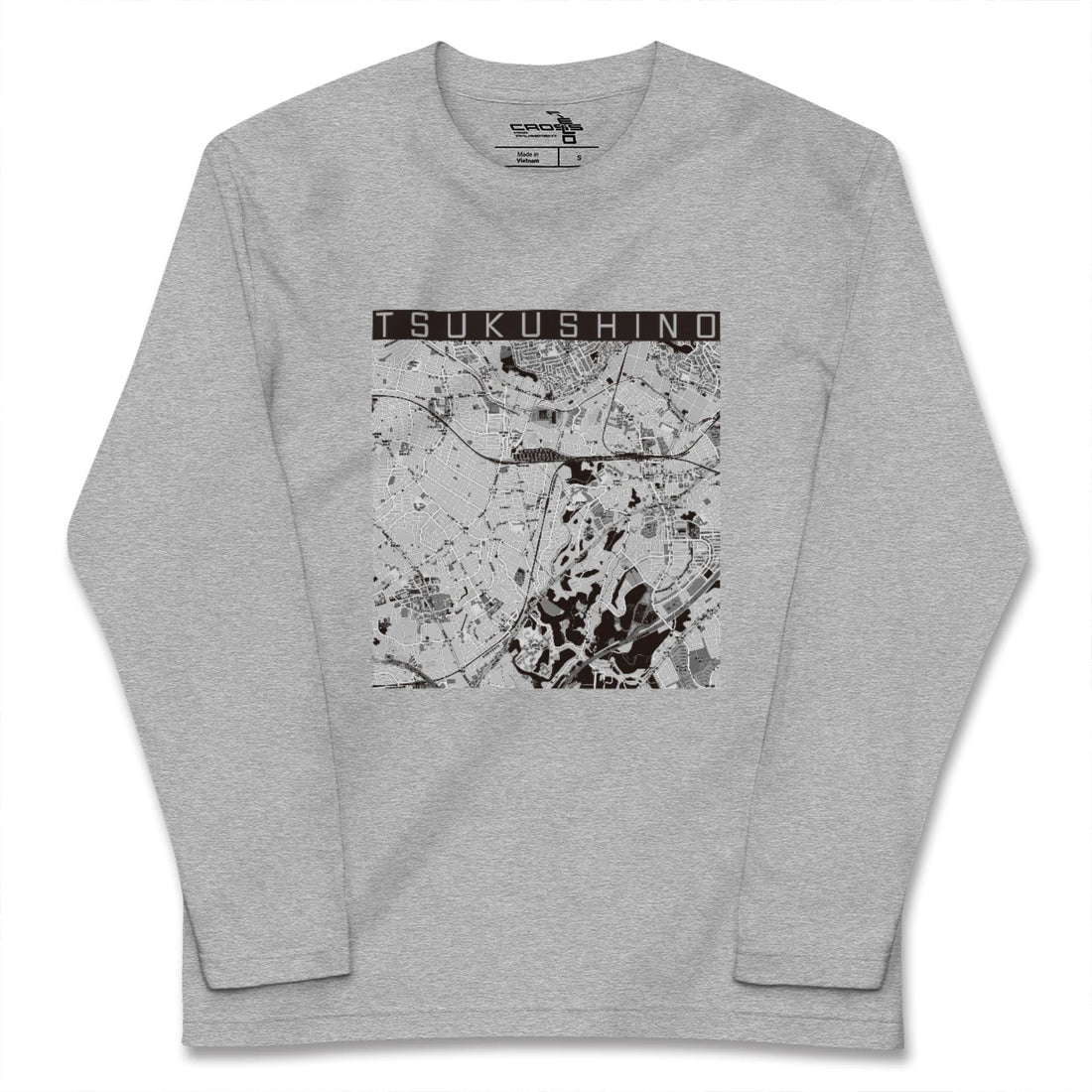 【つくし野(東京都)】地図柄ロングスリーブTシャツ