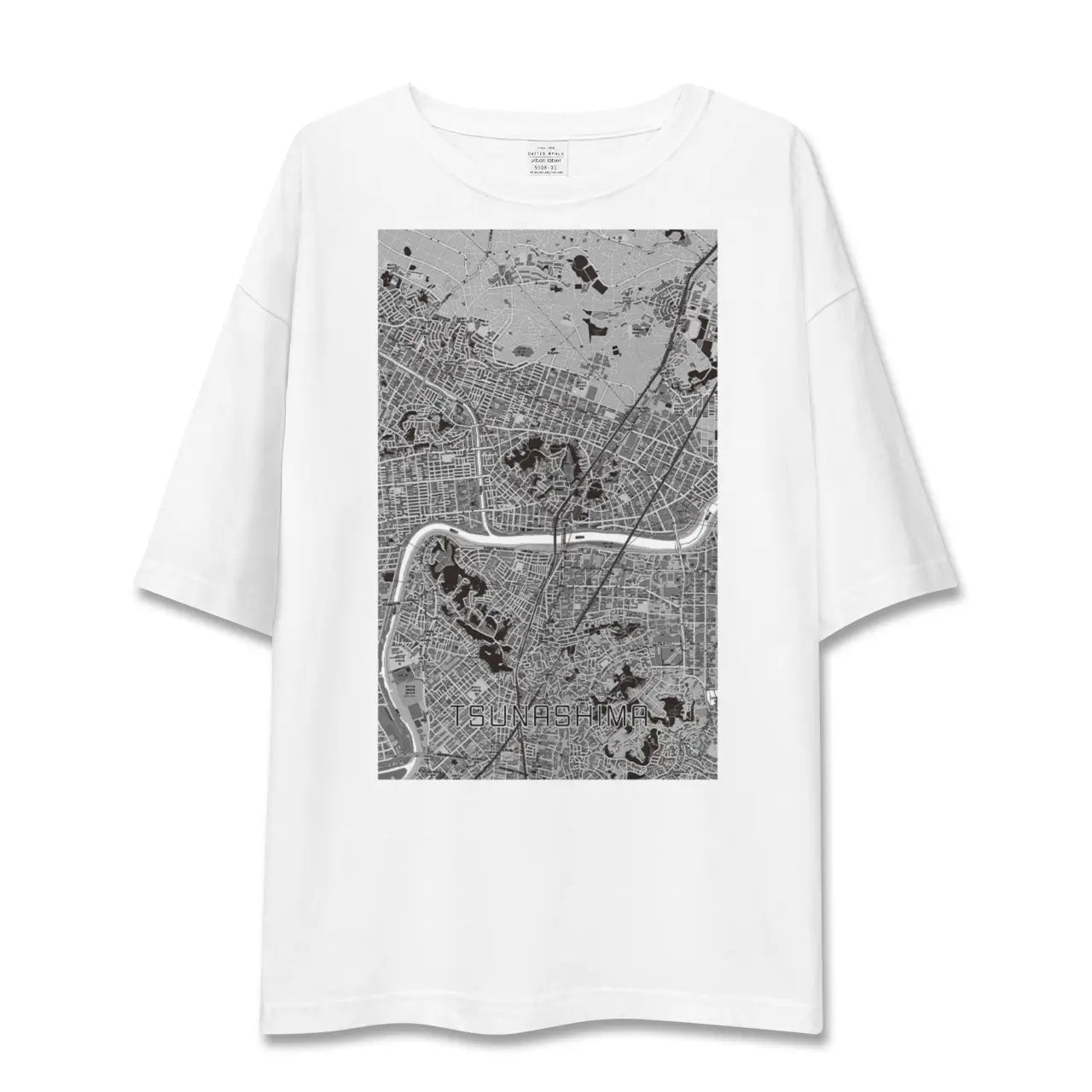 【綱島（神奈川県）】地図柄ビッグシルエットTシャツ