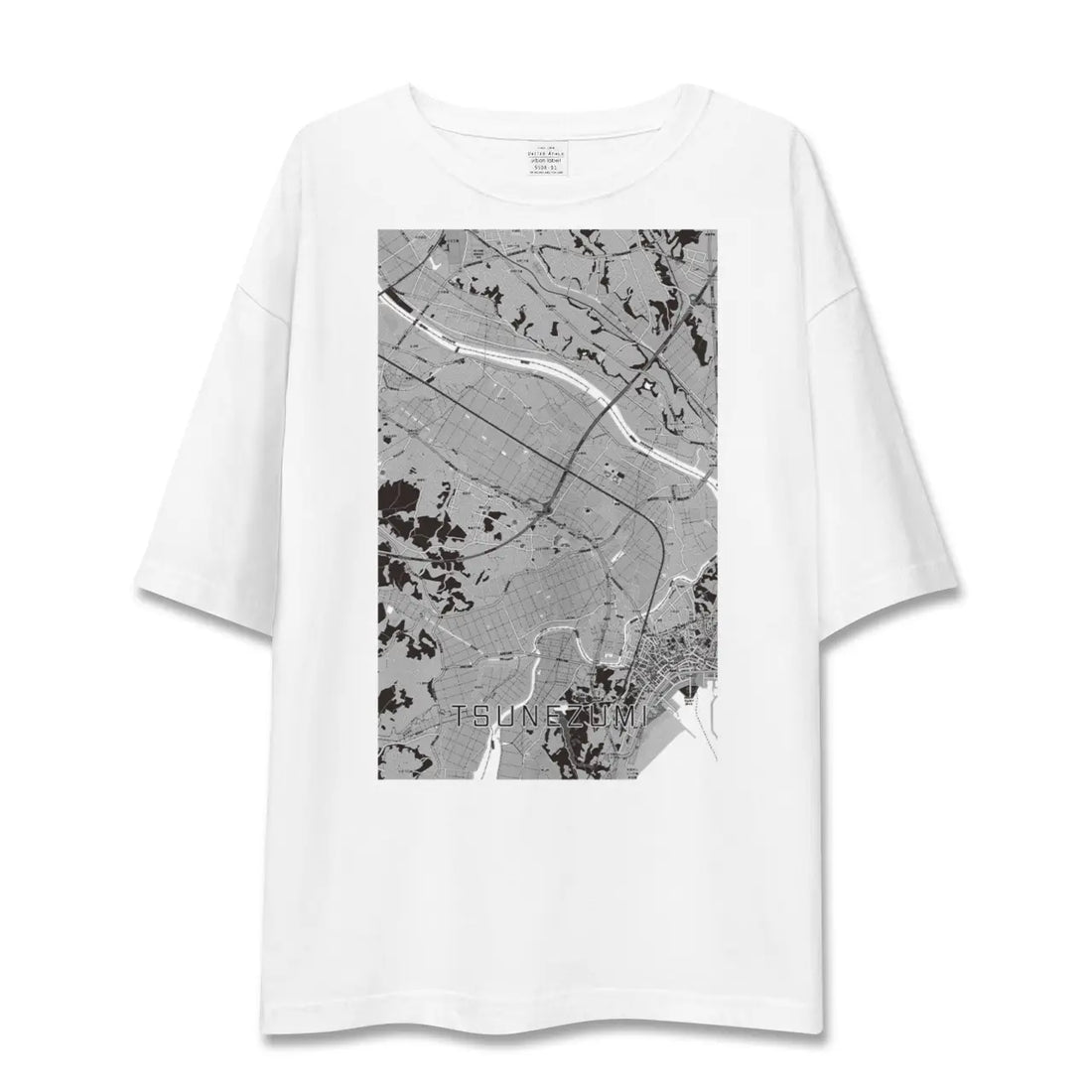 【常澄(茨城県)】地図柄ビッグシルエットTシャツ