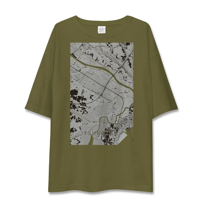 【常澄（茨城県）】地図柄ビッグシルエットTシャツ