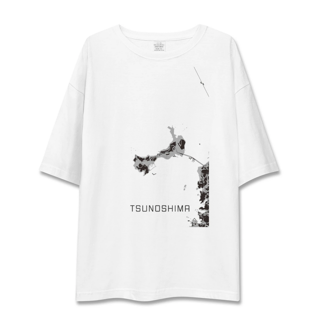 【角島(山口県)】地図柄ビッグシルエットTシャツ