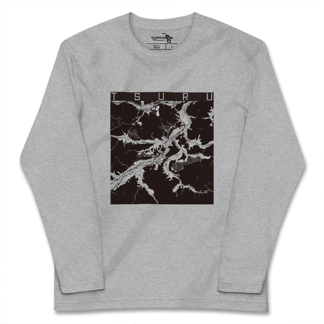 【都留(山梨県)】地図柄ロングスリーブTシャツ