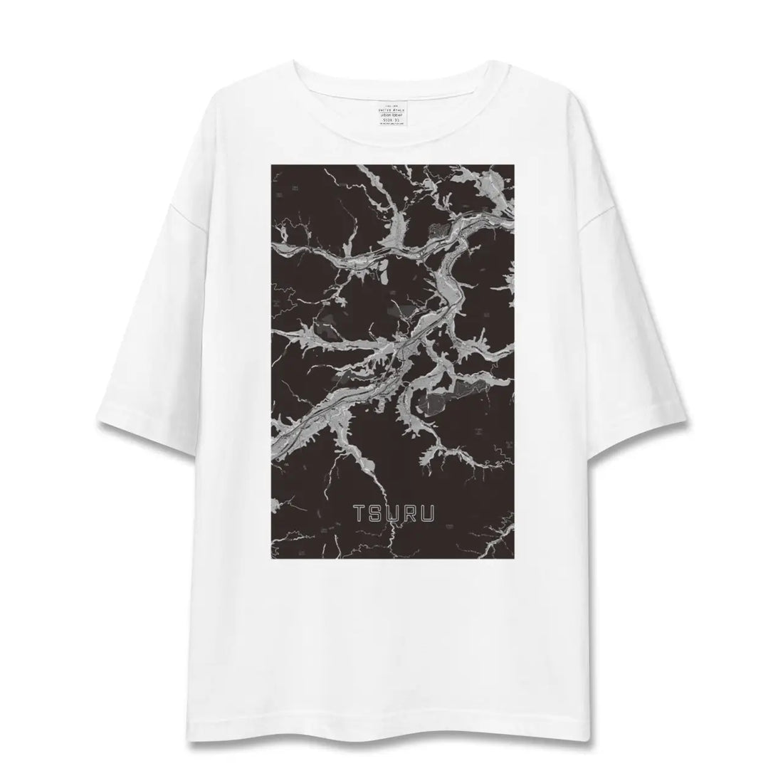 【都留(山梨県)】地図柄ビッグシルエットTシャツ