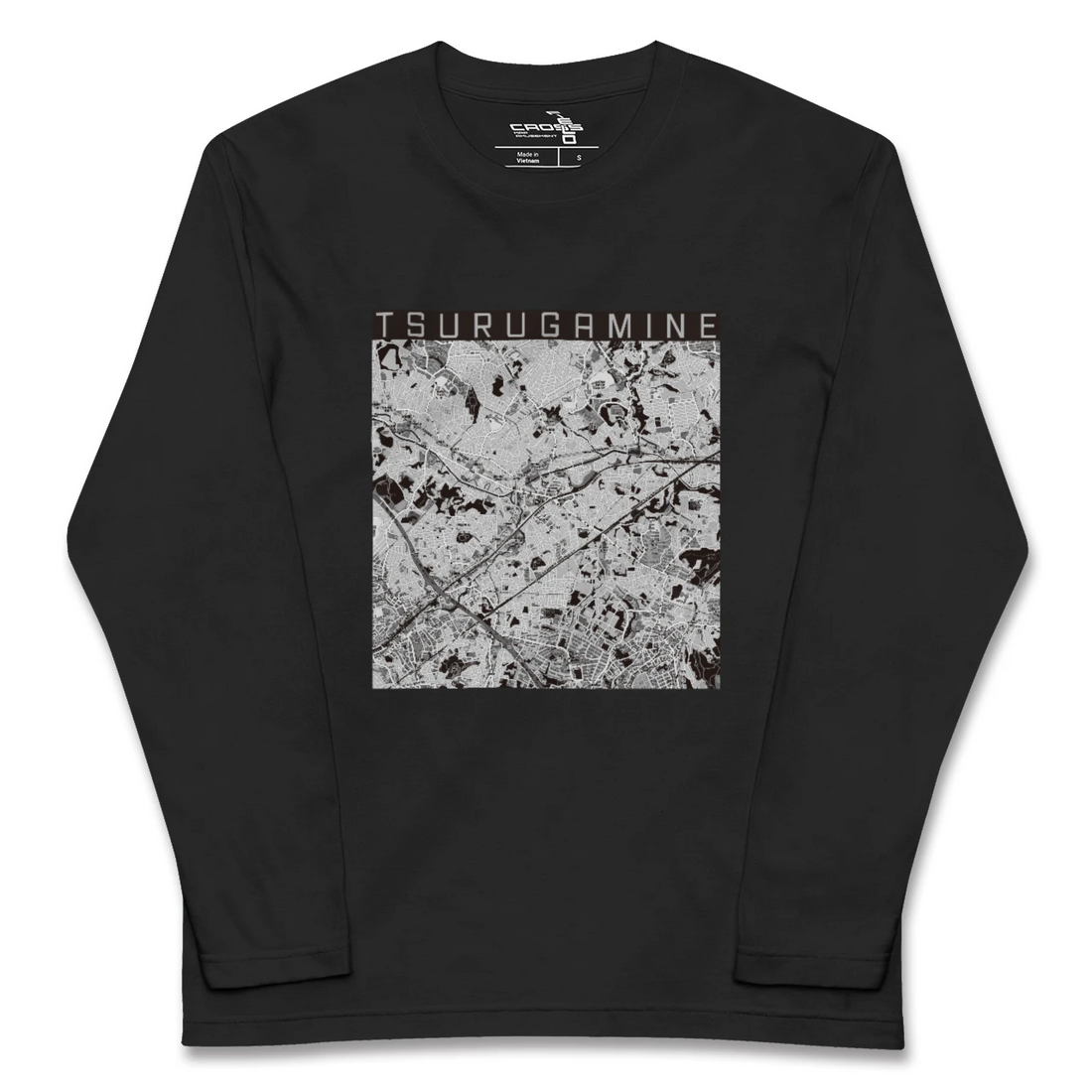 【鶴ヶ峰(神奈川県)】地図柄ロングスリーブTシャツ