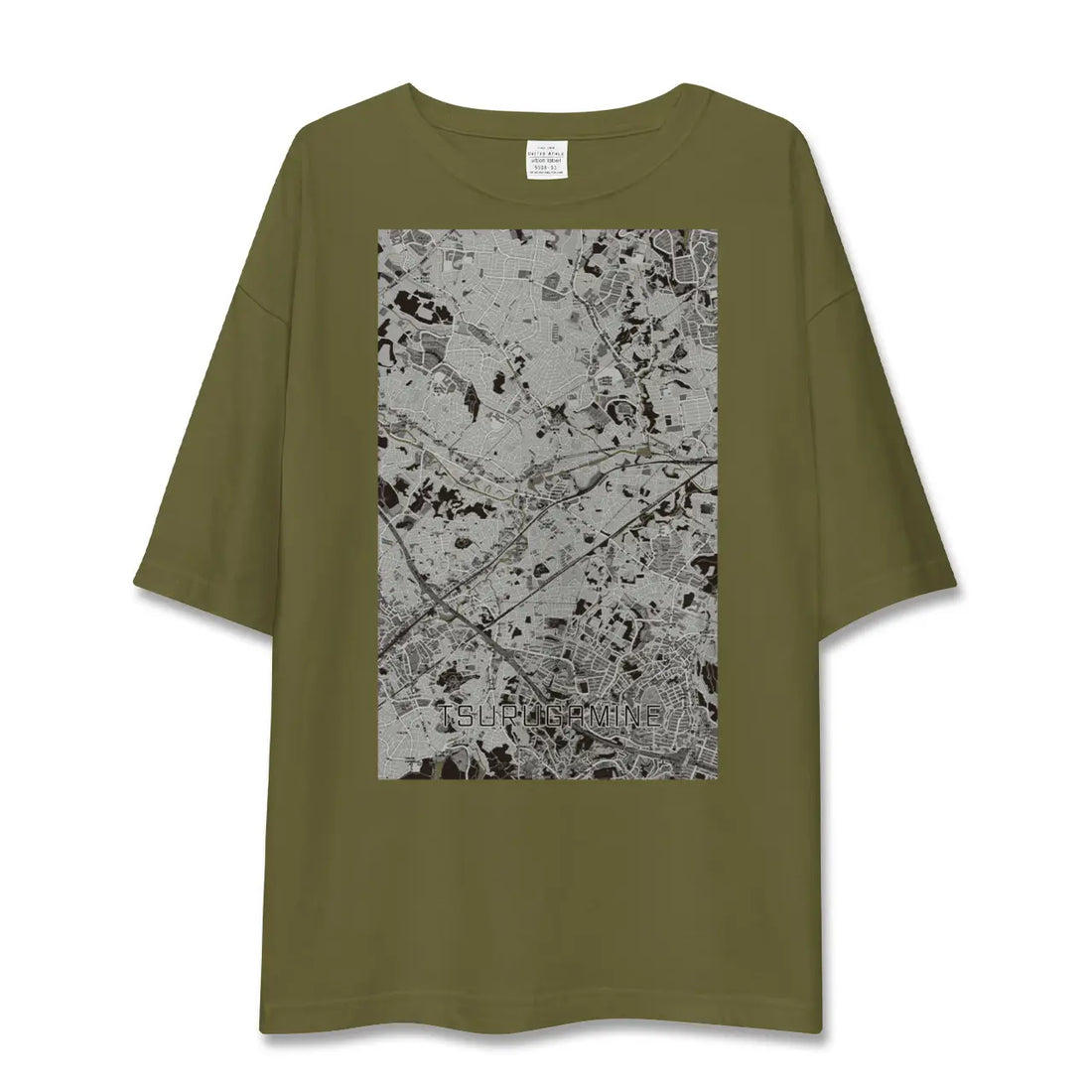 【鶴ヶ峰(神奈川県)】地図柄ビッグシルエットTシャツ